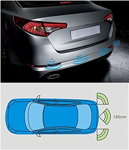 Free Shipping Parking Sensor 8 Silver Dual-core Double LCD Display Car Reverse Radar Alarm Kit