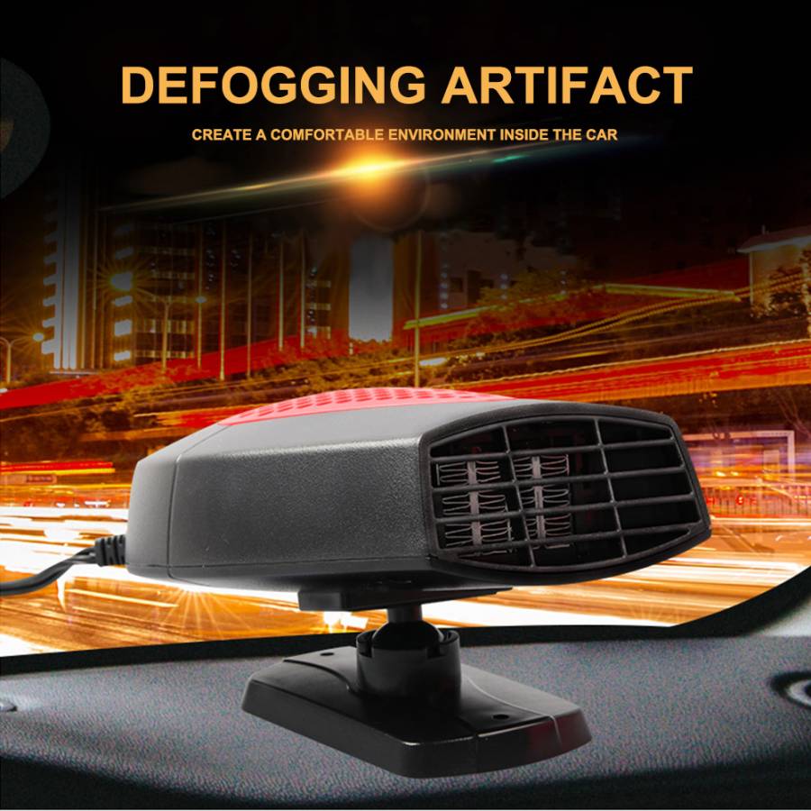 With 12V Heating Quickly Defrosts Defogger Auto Heater Cooling with Folding Handle Car Heater 150W Portable car heater