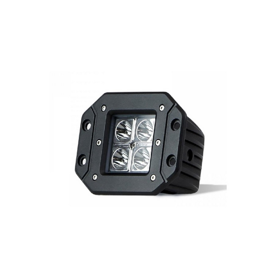 16W Flush Mounted Aluminum LED Offroad 4x4 Work Light 1,900 Lumens Jeep Wrangler