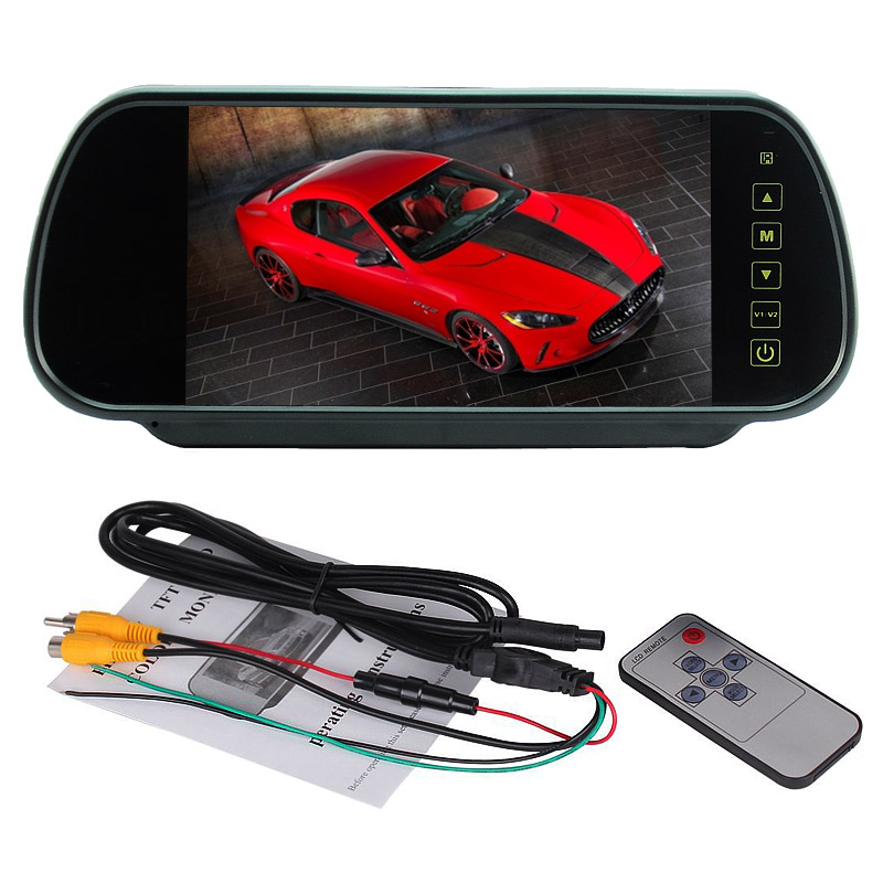 Free Shipping New Arrival 7" TFT LCD Color HD Mirror Monitor for Car Reverse Rear View Backup Camera / DVD