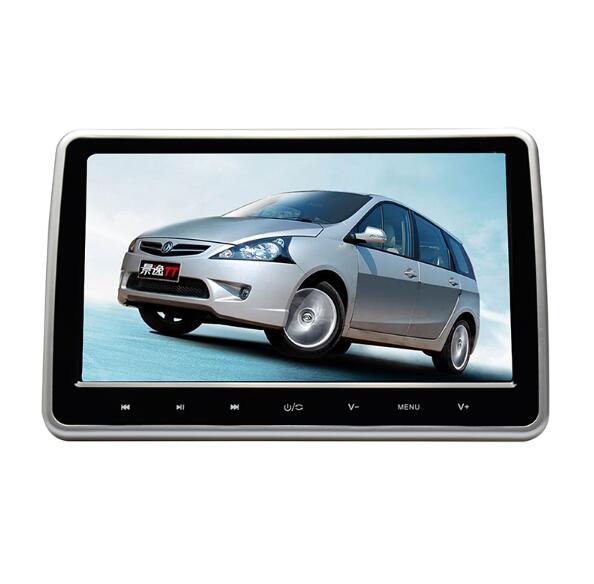 10.1" Touch Monitor Car Pillow Headrest HDMI DVD Player Games Headphones